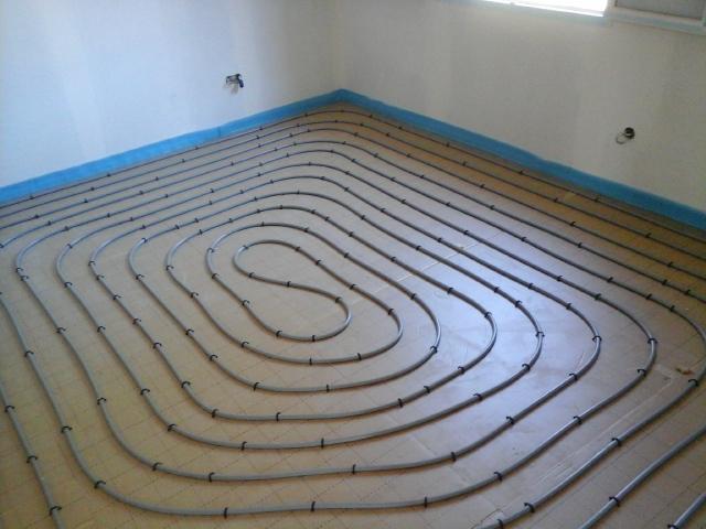Installationd'une plancher chauffant dans une chambre