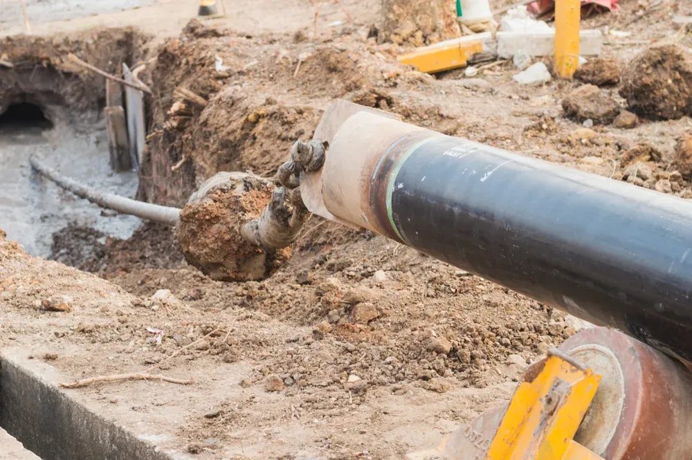 Beton wird aufgebohrt