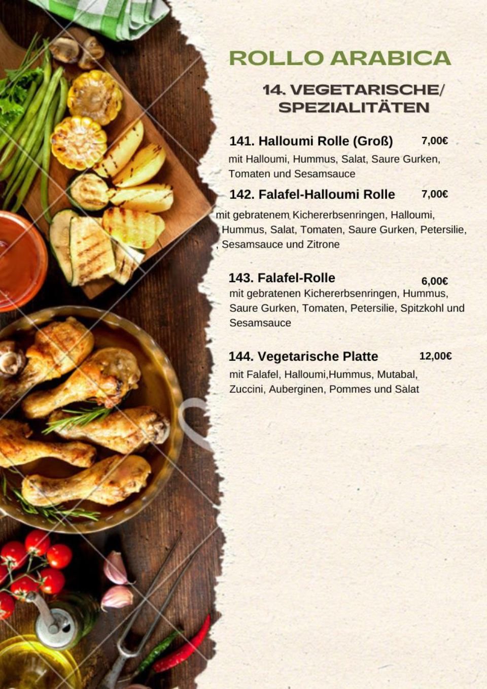 Speisekarte von der Kaitoob Verwaltungs GmbH & Co. KG