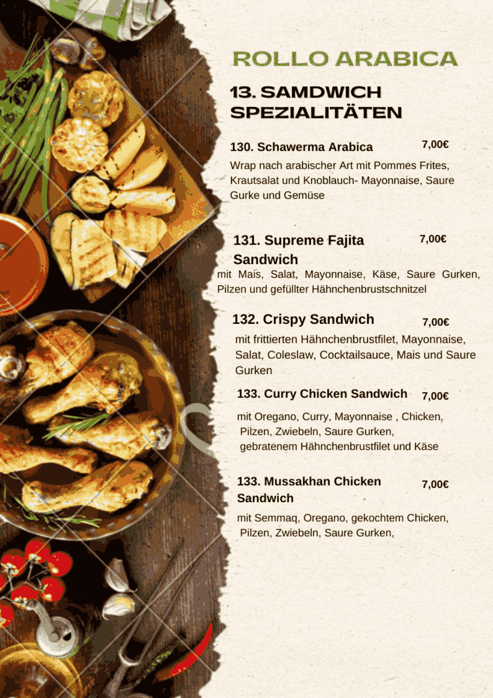 Speisekarte von der Kaitoob Verwaltungs GmbH & Co. KG