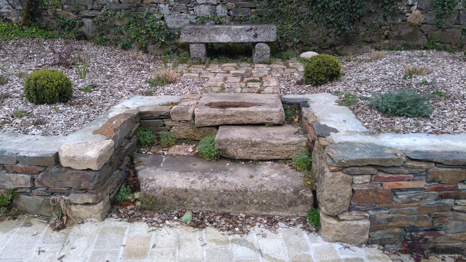 Escalier paysager en pierre naturelle