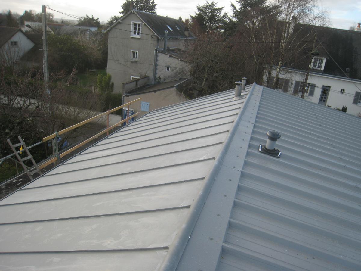 Mixte toiture zinc - Bac acier