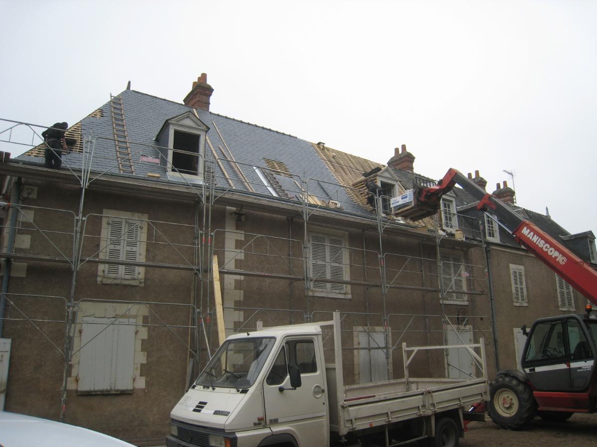 Mixte toiture zinc - Bac acier