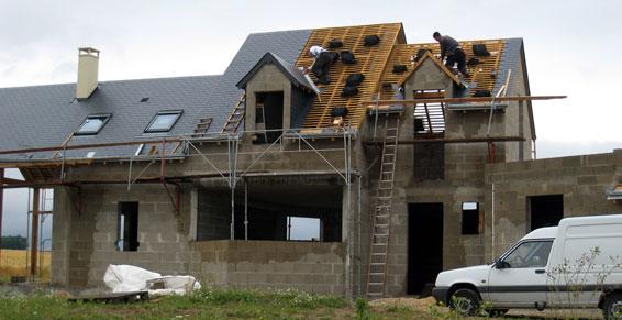 Couverture sur pavillon