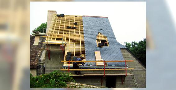 Toiture sur extension habitation