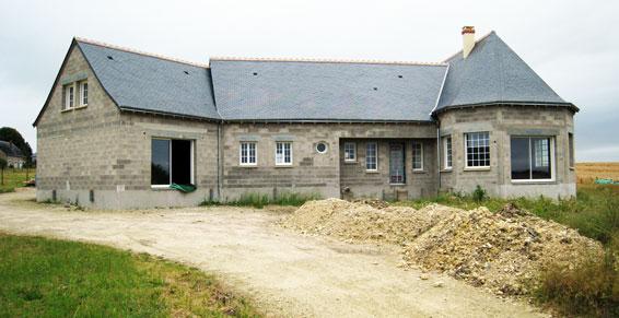 Toiture terminée sur pavillon
