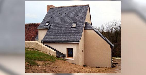 Toiture terminée sur extension habitation