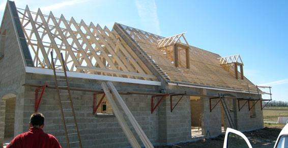 Charpente d'un pavillon Bléré
