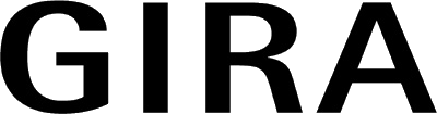 Das Wort „Gira“ ist in schwarzer Schrift auf weißem Hintergrund geschrieben.