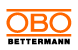 Das Logo von Obo Bettermann ist orange und schwarz auf weißem Hintergrund.