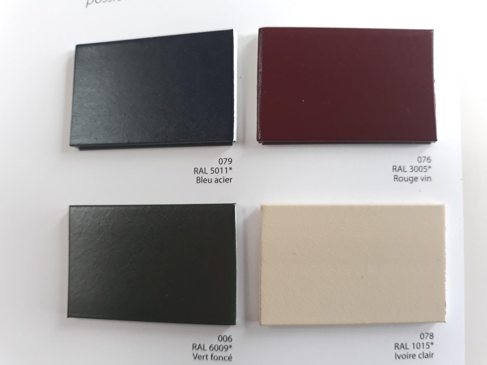 Nuancier laquage pvc