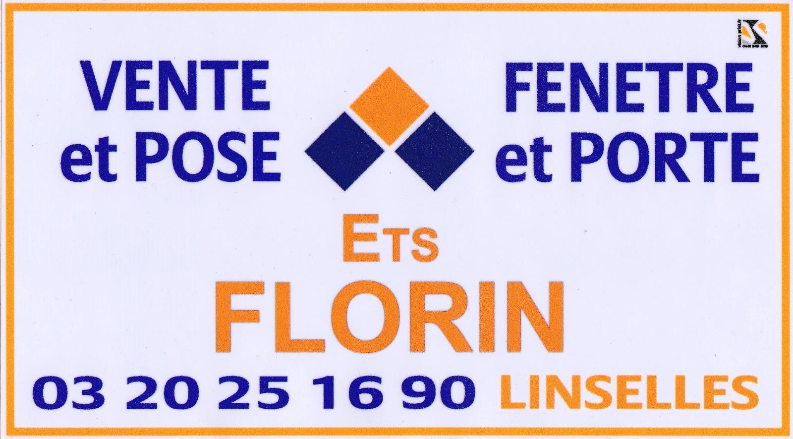 Panneau publicitaire de l'entreprise Ets Florin avec coordonnées
