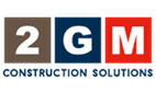 Um logotipo para uma empresa chamada 2gm construction solutions.