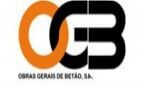 A black and orange logo for obras gerais de beto sa