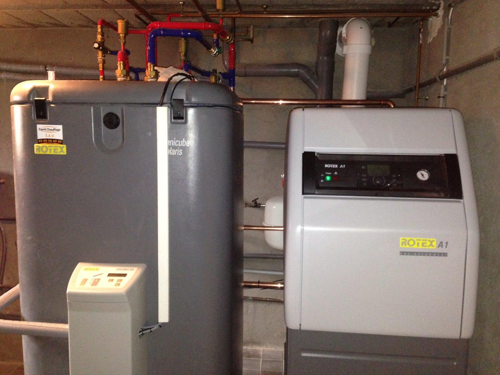 Système combiné gaz solaire ROTEX à Pulversheim