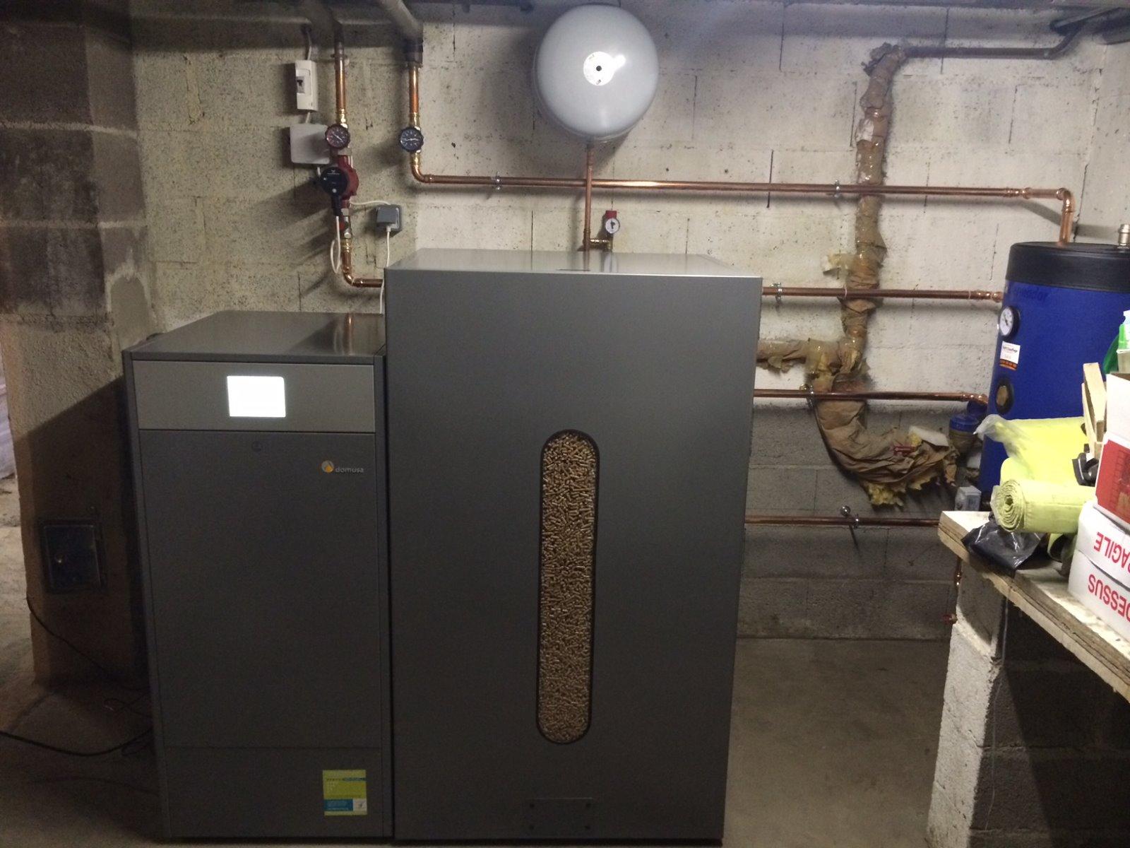 Pose d'une chaudière à granulés DOMUSA à STAFFELFELDEN
