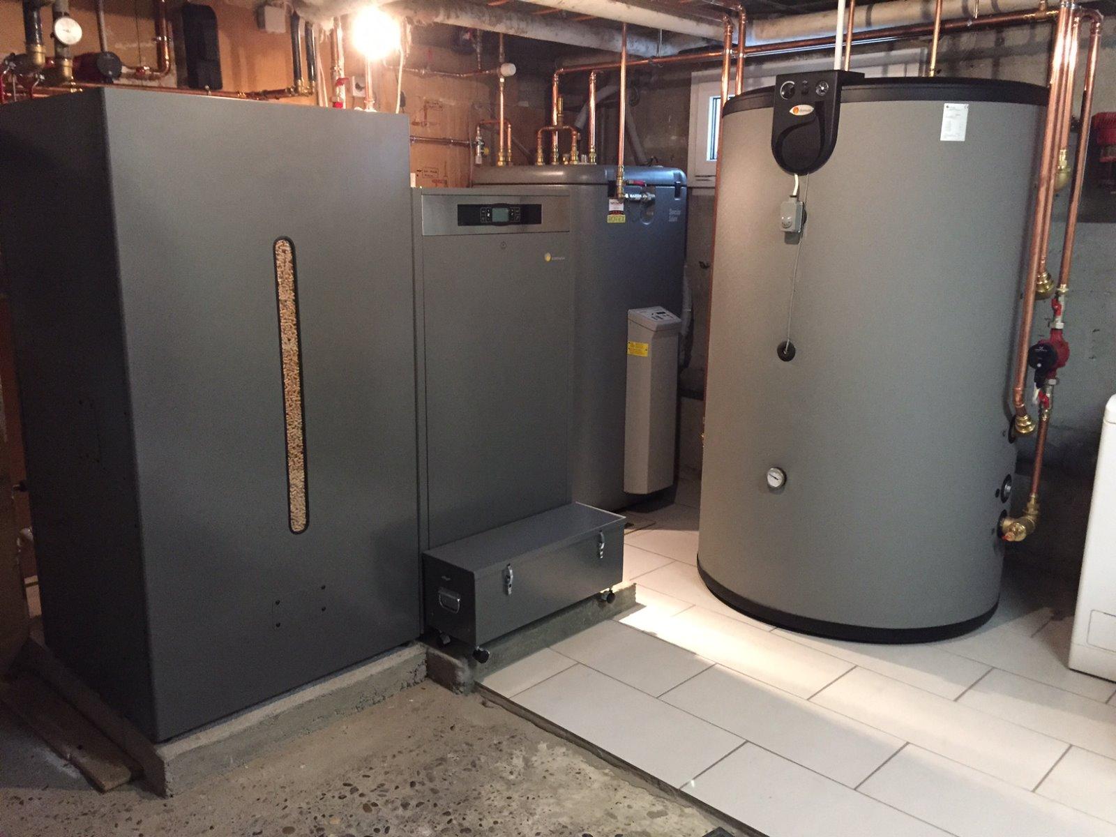 Pose d'une chaudière à granulés DOMUSA à OBERHERGHEIM