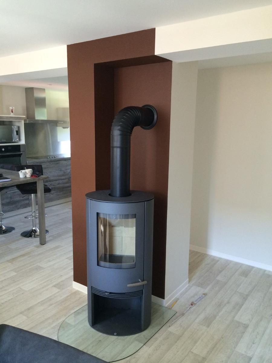 Pose d'un poêle à bois THERMATEC à Horbourg Wihr