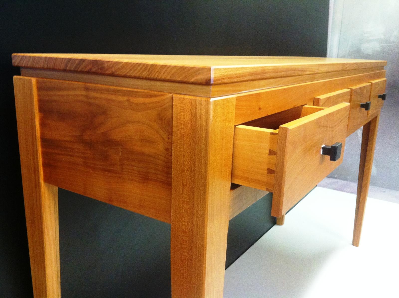 console merisier massif