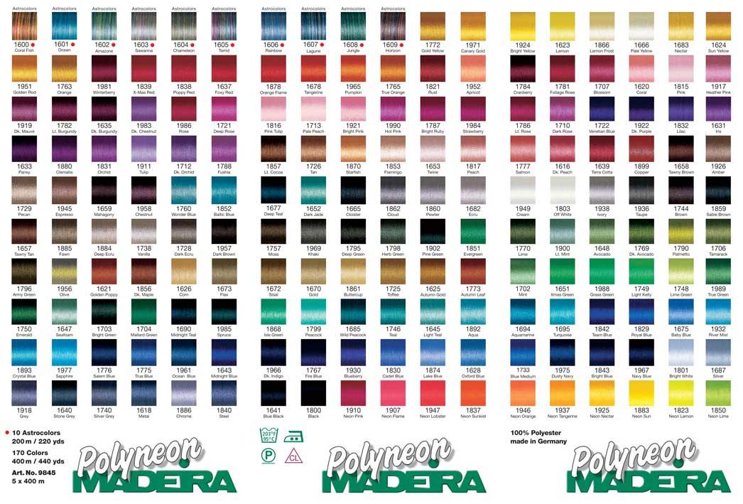 Nuancier de couleurs