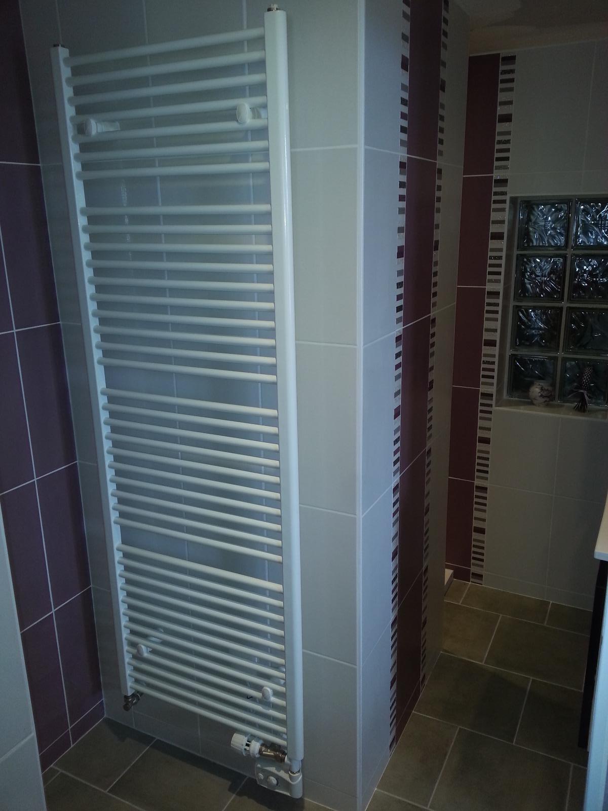 Pose de sèche serviette