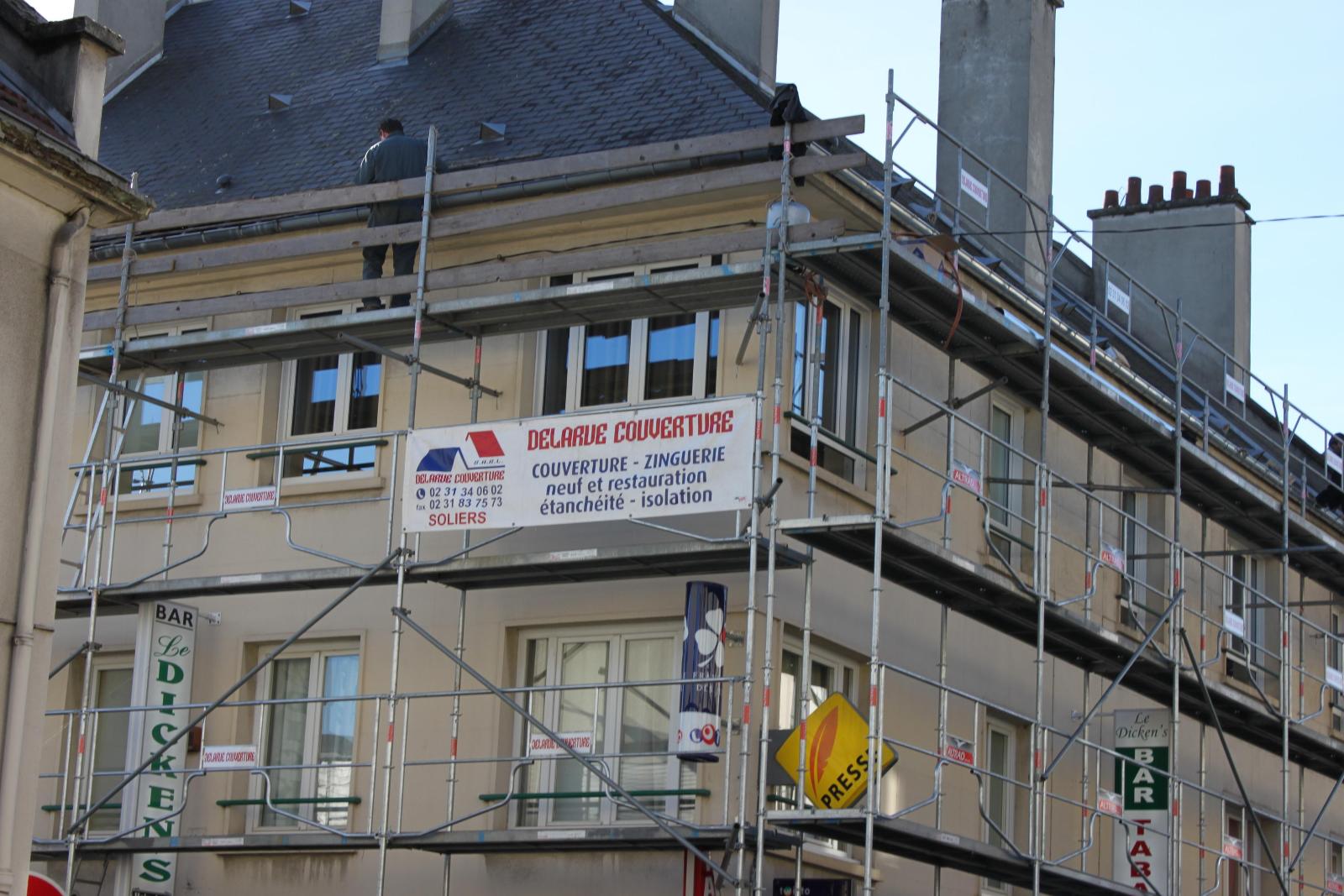 Echafaudage en préparation de chantier