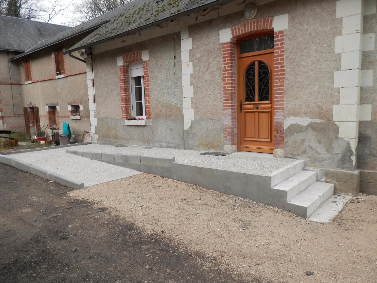 réalisation d'une rampe PMR