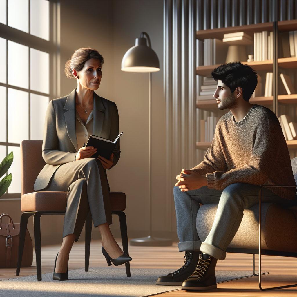 Realistic stock image of a therapy session