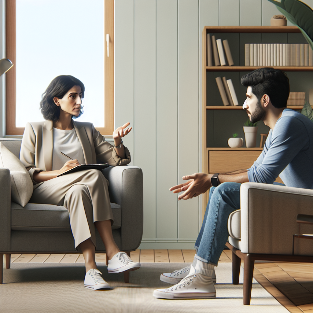 Realistic stock image of a therapy session