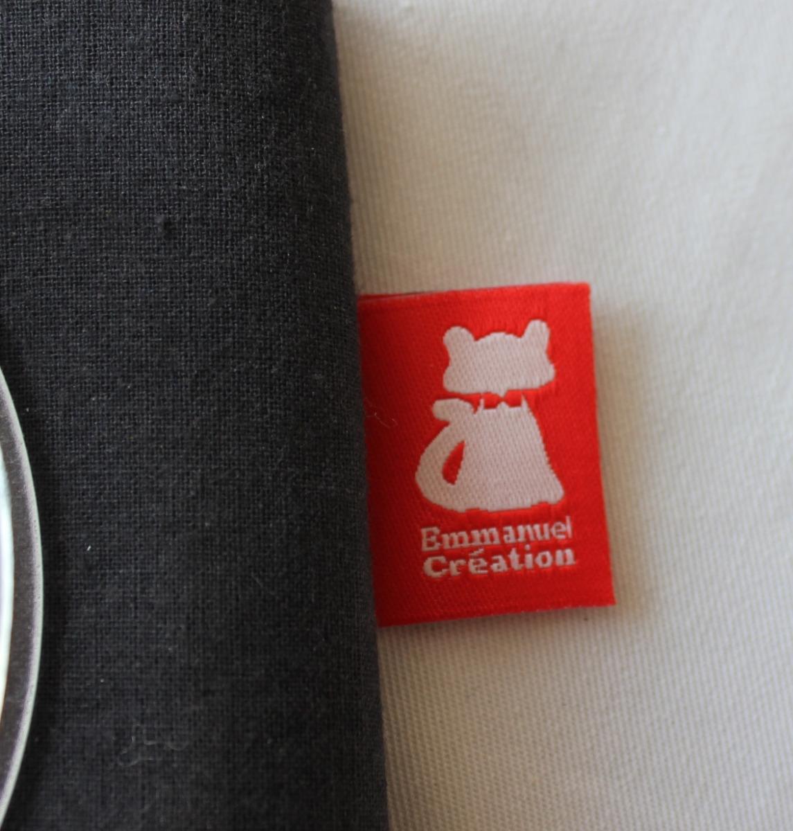 Emmanuel Création par Etiquette tissée haute définition