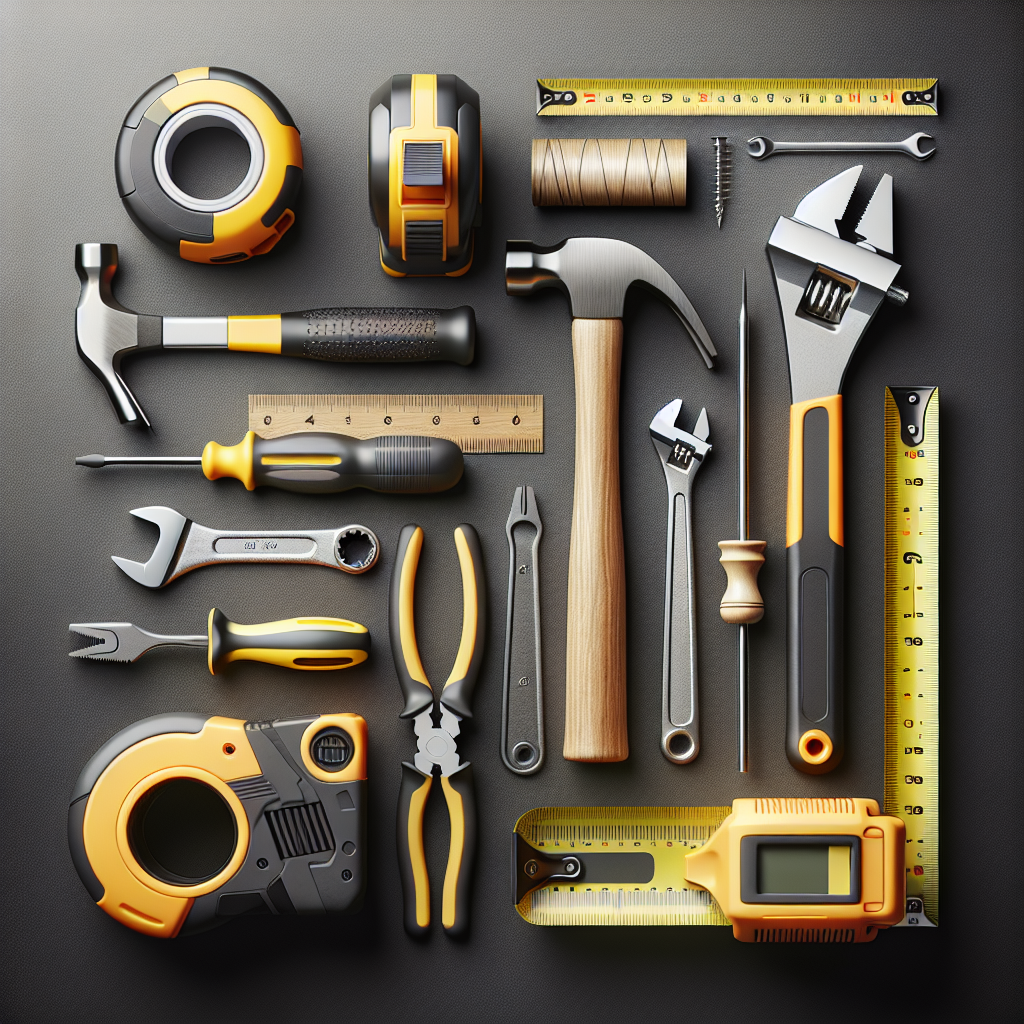 Realistic stock image of interior renovation tools