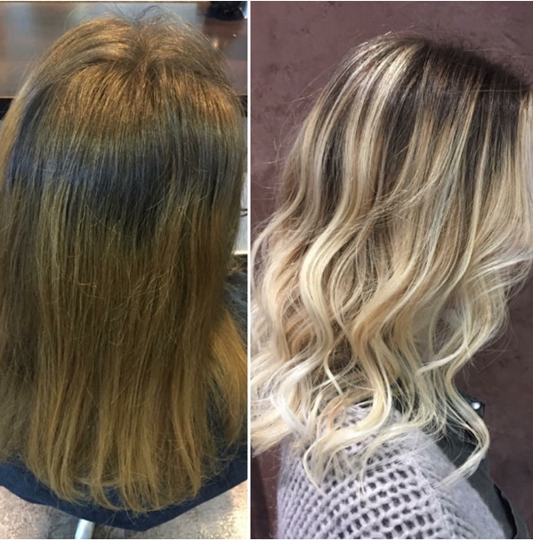 Réalisation coiffure avant après