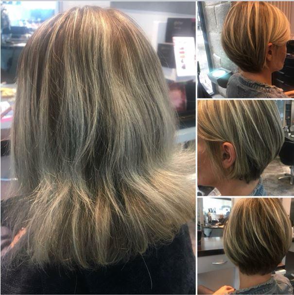 Étape dans la réalisation de la coiffure