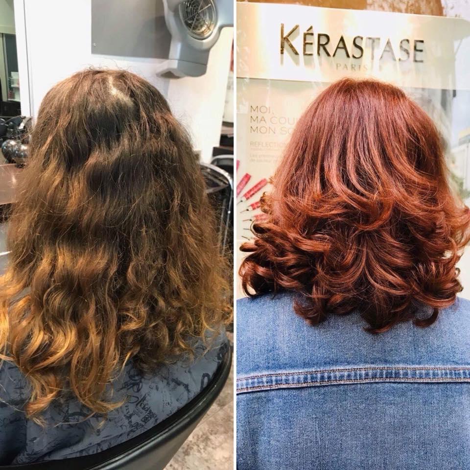 Photo de coupe coiffure avant après