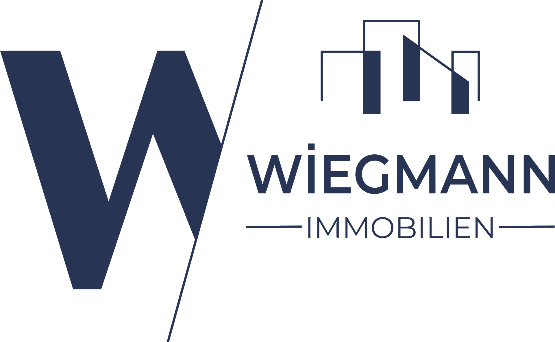 Ein Logo für ein Unternehmen namens Wiegmann Immobilien.