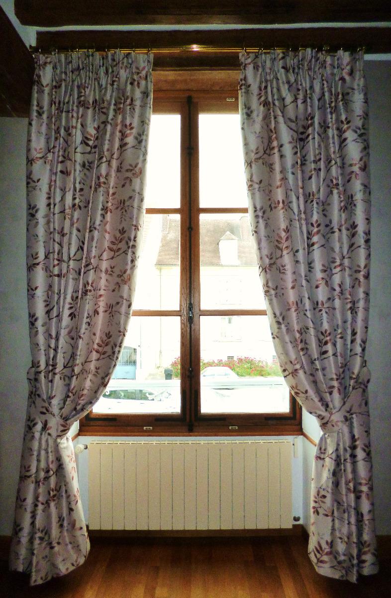 Rideaux doublés façon tapissier
