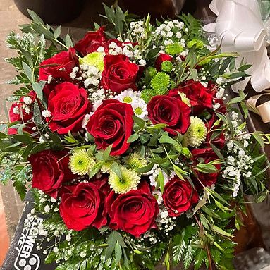 Bouquet com rosas vermelhas