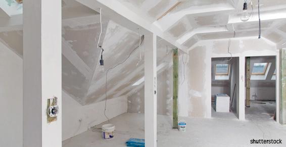 Pose de plaques de plâtre