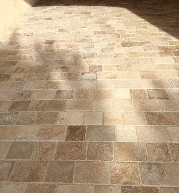 pavé travertin l.libre 14 pour extérieur de sol