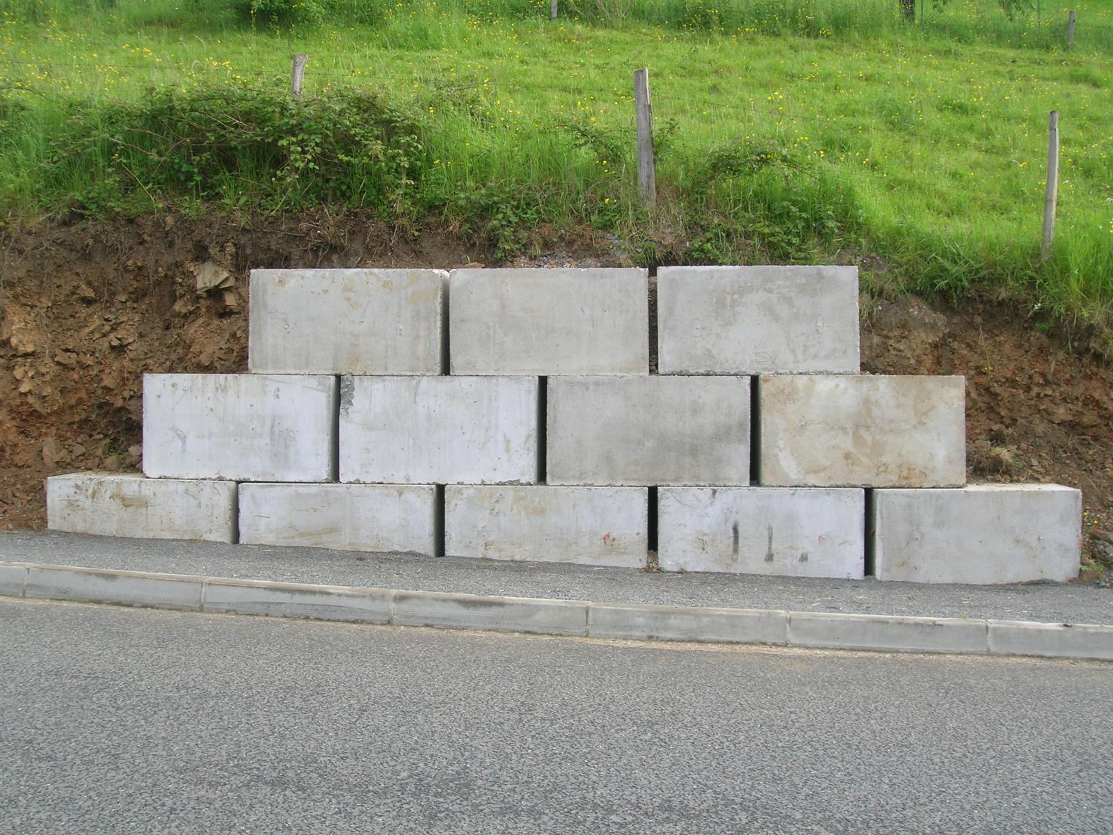Blocs bétonnés