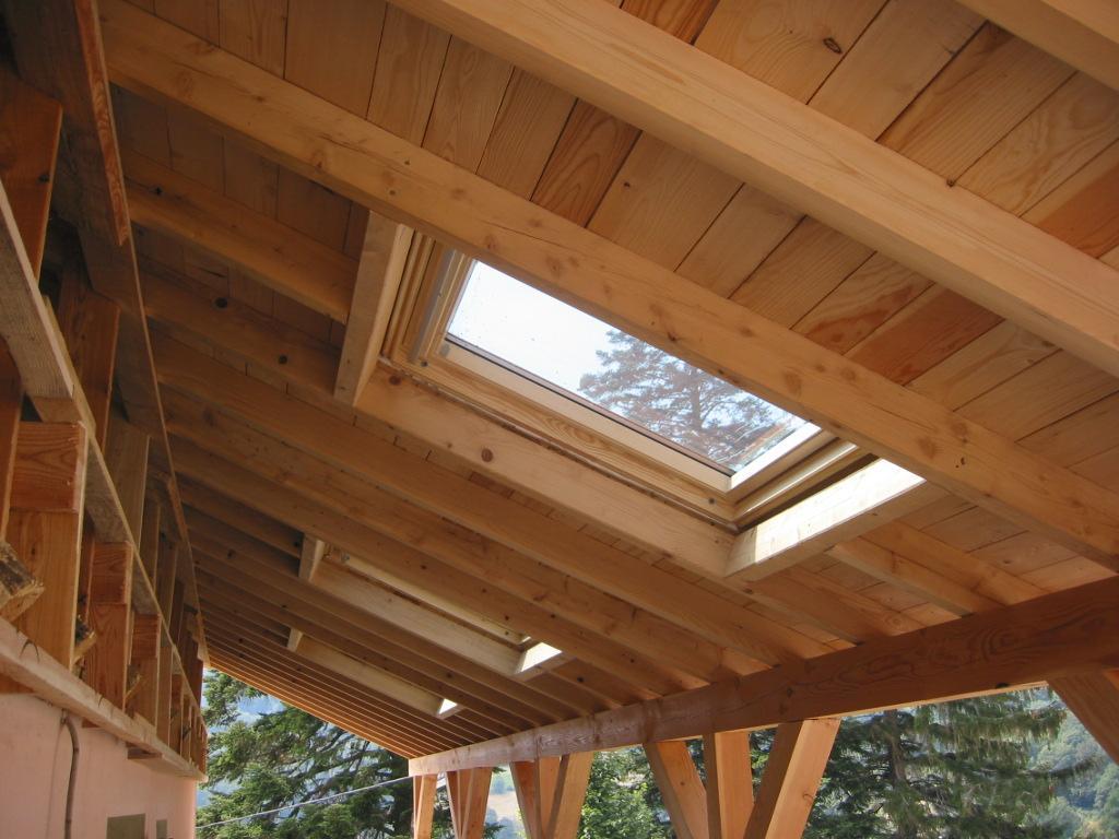 Charpente bardage fenêtres de toit