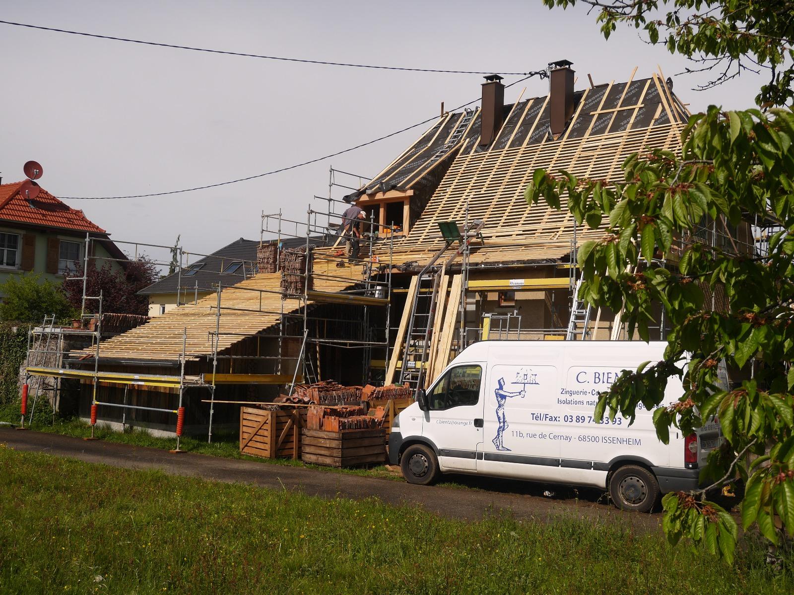 Réfection de toiture, fourgon entreprise C. Bientz