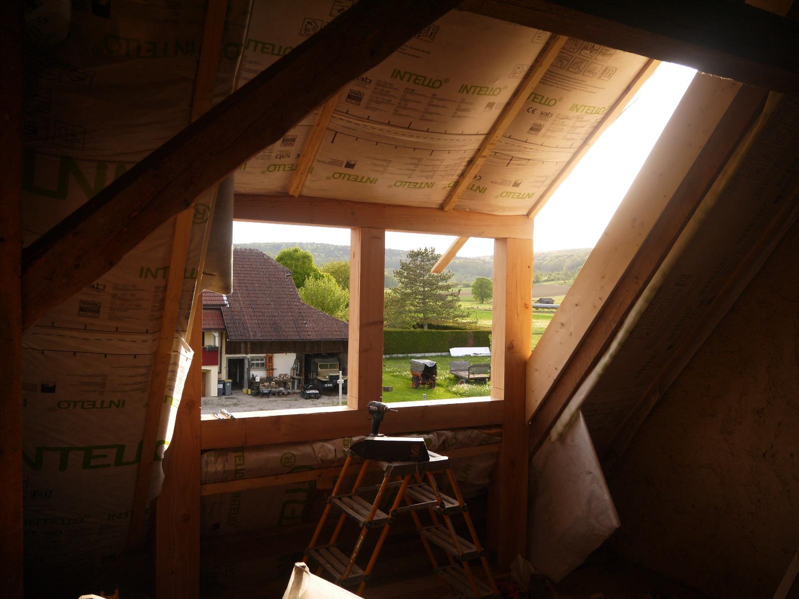 creation chien assis et refection de toiture