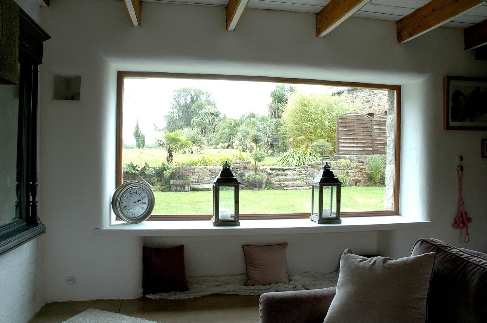 création ouverture enduit chaux chanvre lissé badigeon chaux