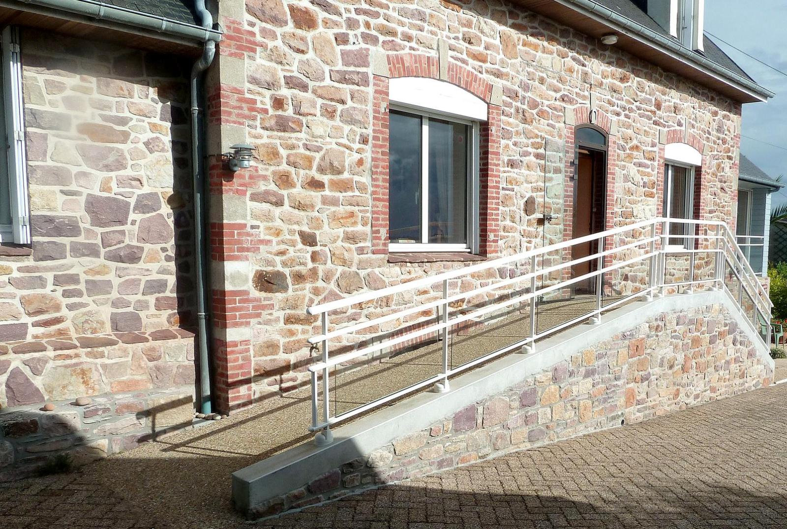 création rampe d' accés & escalier béton désactivé Paimpol D.Le Pennec