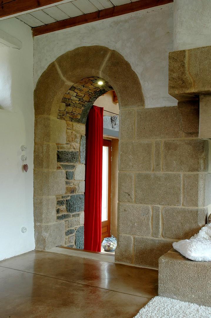 remaniage pignon passage porte D.Le Pennec maçonnerie Paimpol