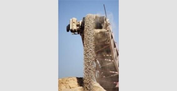 Manche plate caoutchouc pour benne suspendue