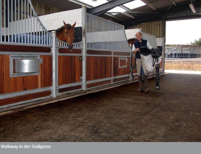 Confort et sécurité du cheval, dalles caoutchouc