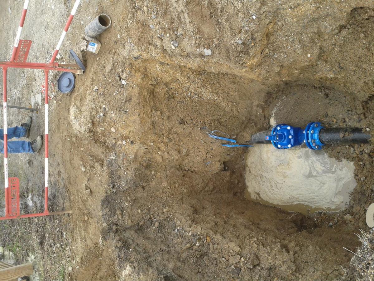 Canalisation d'eau potable, entreprise Crocombette & Fils