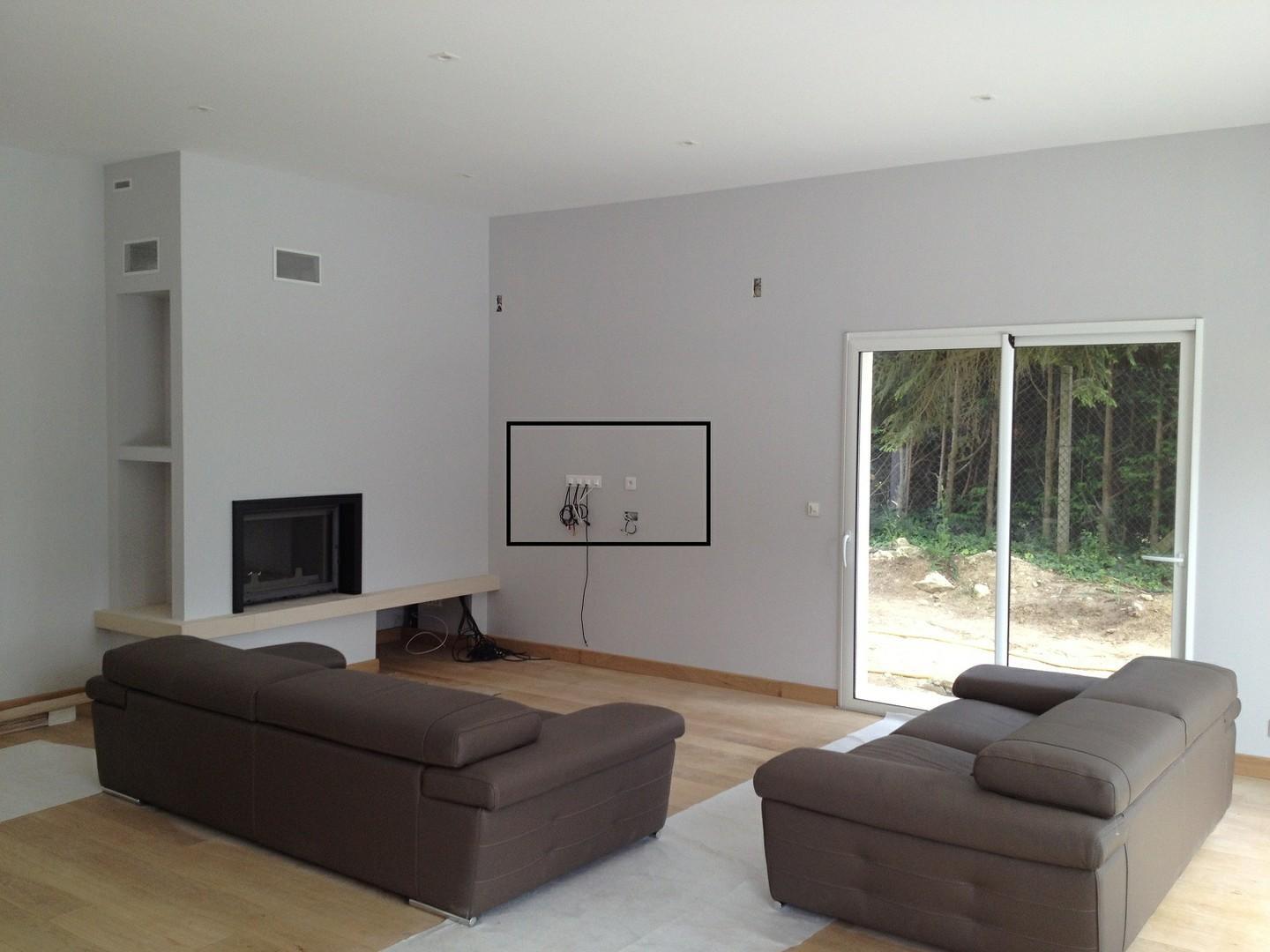 Câblage encastré pour écran plat